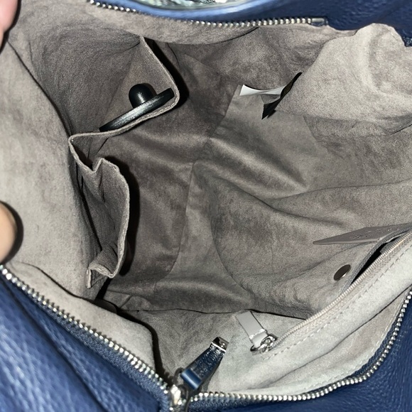 Vince Camuto Snake Embossed Leather Tote -Emely BLUE MULTI - Picture 14 of 16